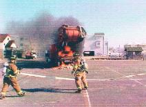 First approach to a trash truck fire in 2000
