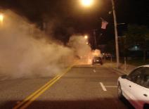 A car fire that started as an engine fire and became fully envolved on the 100 block of 96th St in 2005