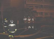 Firefighters from Cape May Court House assist in the suppression